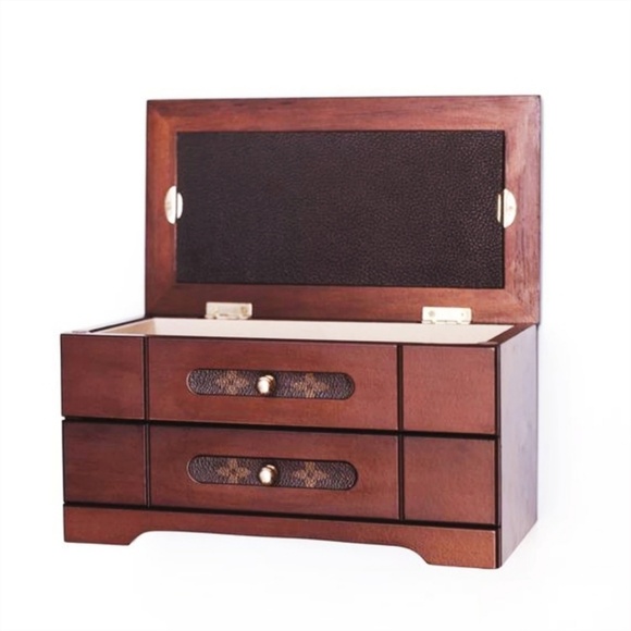 Jewerly wooden Box Walnut Organizer Storage Gift